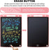 2 Packs LCD Writing Tablet, 8.5 Inch Colorful Doodle Pads for Kids 3-6 Years, Educational Travel Game Toys, Pink+Blue