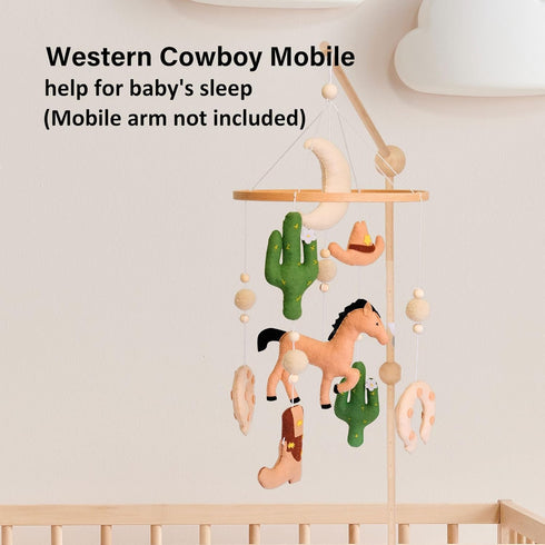 Cowboy-Themed Baby Crib Mobile - Western Nursery Decor for Boys
