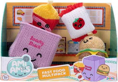 Ami Amis Fast Food Multipack Mini Soft and Cozy Crochet Plush, Adorably
