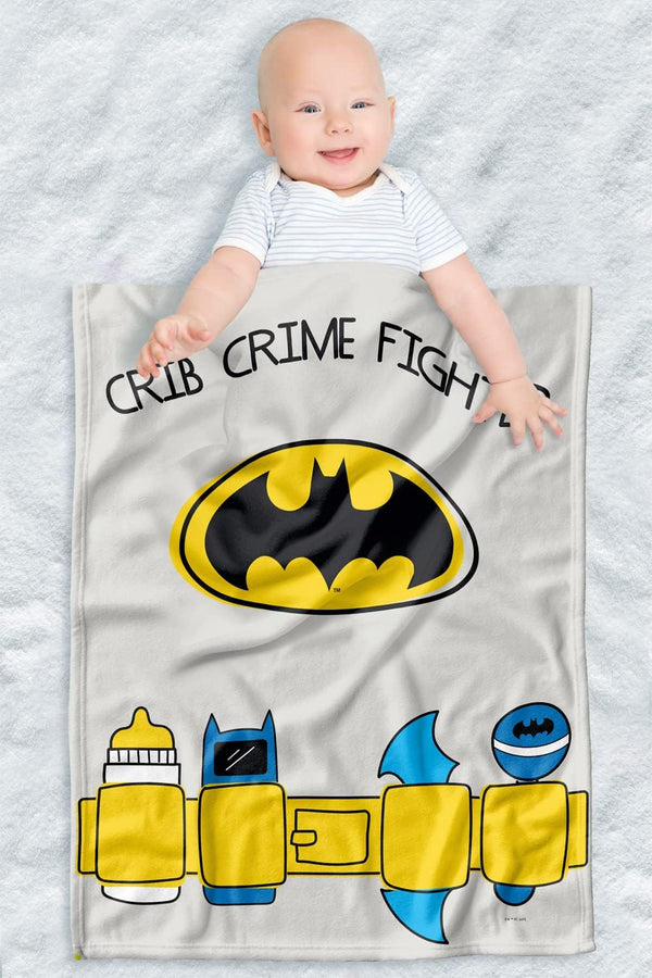 LOGOVISION Batman Lightweight Baby Blanket - 30"X40", Crib Crime Fighter Design for Infants Girls & Boys