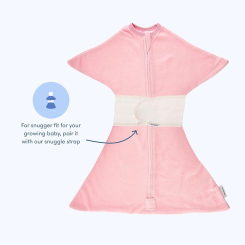 0.8 (4-8 SleepingBaby Zipadee-Zip Fleece Transition Swaddle - Arms-Out Wearable Blanket for Baby Sleep, Soft Breathable