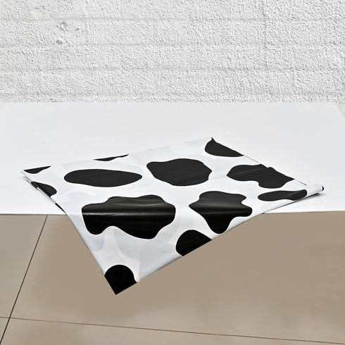 2 Pcs Cow Print Tablecloth - 87 x 51 Inches Plastic Table Cover for Farm Animal Birthday Party Supplies