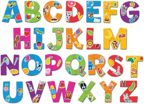 Learning Resources Alphabet Puzzle Cards, 26 Self-Correcting Puzzles, Alphabet Toys for Toddlers, Ages 3+, 52 Pieces