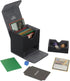 AEGIS GUARDIAN Card Deck Box with Dice Tray for MTG Cards - Fits 150+ Sleeved Cards, Black