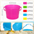30 6.3 Inch Summer Jerify Pieces Mini Plastic Beach Pail Plastic Small Bucket Small Sand Pail Building Beach