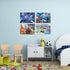4 in 1 Increasing Difficulty Kids Puzzle, Ages 3-8, 24-60 Piece Educational Puzzles for Boys and Girls