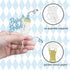 Moitkptt 24 Pcs Glitter Cupcake Toppers - Baby Bottle & Beer Mug Cupcake Picks - Gender Reveal Decorations
