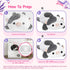 Cute Cow Plush Pillow, Kawaii White Cow Stuffed Toy, Squishy Cuddle Plush Pillow for Boys & Girls