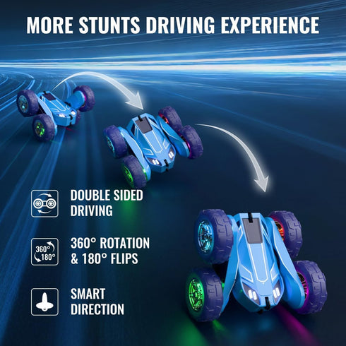 2.4Ghz 15km/h 360 4WD 3-12 MaxTronic Fast Direct Charging Remote Control Car with LEDExclusive Dual USB-C Charging