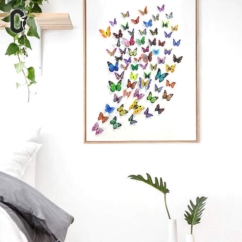 PARLAIM 104PCS 3D Butterfly Wall Decals - Removable Mural Stickers for Kids Nursery Bedroom Living Room Decor