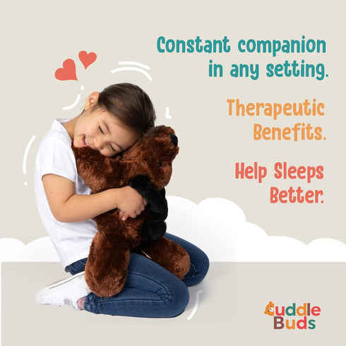 5lbs 20'' Cuddle Buds Weighted Dog Stuffed Animal for Sensory Needs, Plush Dog, Weighted Stuffed Animals for Adults