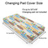 Boho Surfboard Baby Changing Pad Cover Sheets for Baby Boy Girl 32''x16'' Beach Surfing Unisex Fitted Diaper Changing Table Sheets Colorful Surfboard Comfort Soft Breathable Baby Changing Table Mats