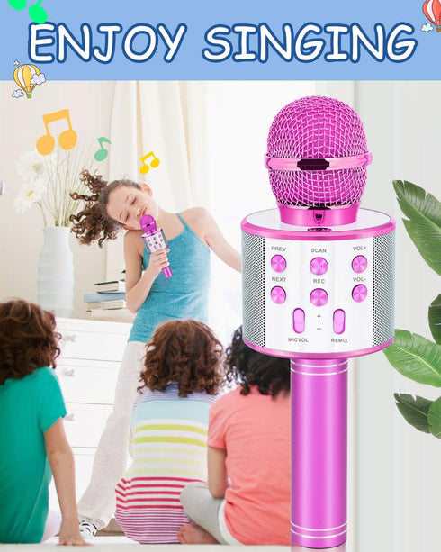 Karaoke Microphone Gifts for Girls Age 4-12, Birthday Toys for 4-12 Year Old Girls - Purple