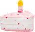 6 inches, Magic Years Musical Light Up Plush Toy, Happy Birthday Cake Slice, Pink