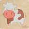 Happy Cow Wooden Puzzle for Kids - 5 Piece Jigsaw Puzzle for Preschool Learning Toys for Ages 3+