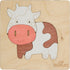 Happy Cow Wooden Puzzle for Kids - 5 Piece Jigsaw Puzzle for Preschool Learning Toys for Ages 3+