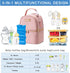 Docami Pack 6 9 Breastmilk Cooler Bag with Ice & Mat Fit Bottles Up to Ounce, Breast Milk Pump Cooler Bag for Moms