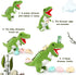 Tezituor Giant Dinosaur Stuffed Animal, 23.6'' Big T-Rex Mommy Plush Toy with 3 Baby Dinosaurs & Egg Bags