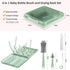 Hineriaeo 6-in-1 Set Baby Bottle Cleaning Brush with Silicone Bottle Brush, Nipple Cleaner, Straw Brush, Soap