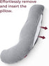 Momcozy Momcozy Pregnancy Pillow Cover J Shaped, Pregnancy Body Pillowcase Removable, Soft & Machine Washable