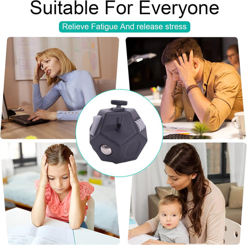 Cube,12 UOOEFUN Mini Fidget Toys Sided Cube Toys Relief Stress,Anxiety, Depression,Autism for Kids Adults Improve Focus