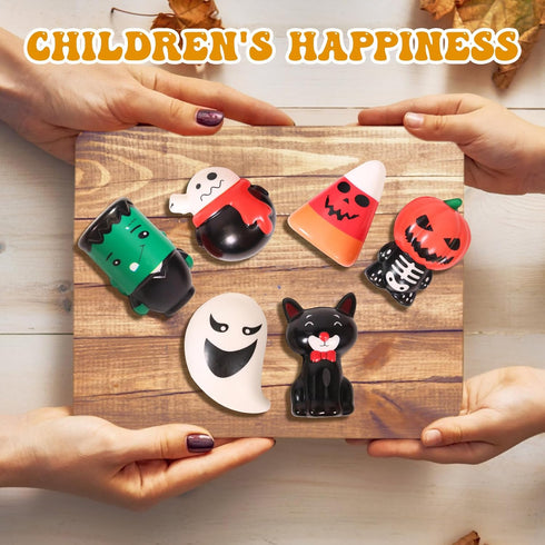 FauKait 6 Toddlers(6pcs-2) New Pcs Halloween Squishy Toys,Halloween Squishies Party Favors Slow Rising Gift Box