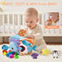 6-12 5 6 1-3 SAIMAND Baby Toys MonthsMystery Soft Box with Plush Marine Animals,Rattle,Crinkle Paper & MirrorMontessori