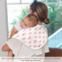 Maunzc 4-Layer 22" 11" 4 Pack Pink Bows Muslin Burp Cloths for Baby Absorbent Cotton Large x Soft Spit Up Rags