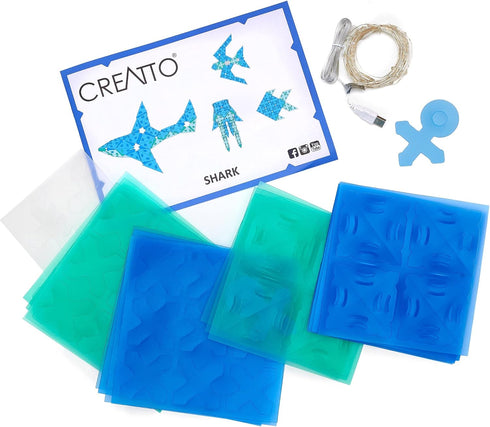Shimmer Creatto: Shark & Ocean Pals Light-Up Craft Puzzle from Thames & Kosmos