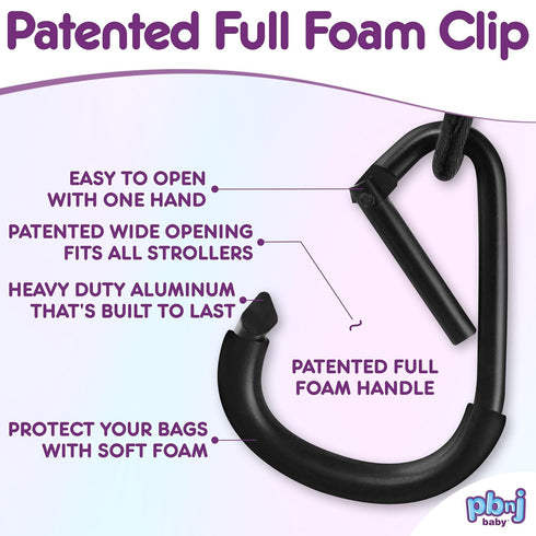 Mommy (2 Pack) Stroller Hooks for Hanging Diaper Bags - Stroller Clip and Stroller Accessories Organizer Hook - Large