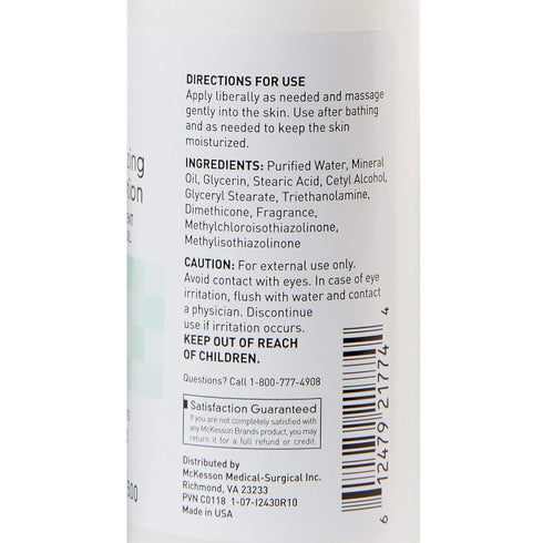 4 oz, 12 Count McKesson Moisturizing Body Lotion with Mineral Oil, Baby Fresh Scent, fl
