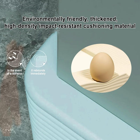 GQMYCDM 3D Soft Extra-Wide Edge Protector, DIY Peel and Stick on Headboard Panels - Anti Collision Wall Padding
