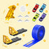 16 1/64th 3+ Flex Race Track Ft with Start Gate Accessories Compatible with Diecast Cars, Flexible Car Track Toys