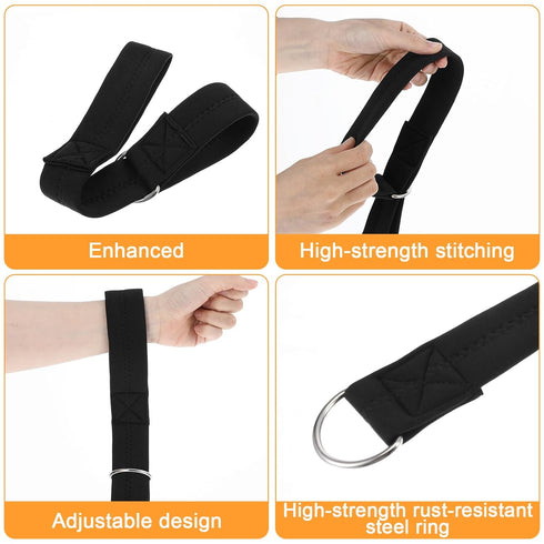 Xinjoduz Non-Slip Stroller Handle Straps for Bags, Universal Adjustable Stroller D Ring Clips and Hooks, Heavy-Duty