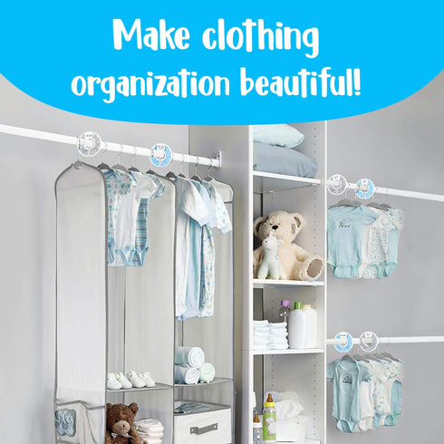 Baby Closet Dividers (Baby Blue) by Eli with Love – Set of 8 Size Dividers for Boys’ Nursery Closet