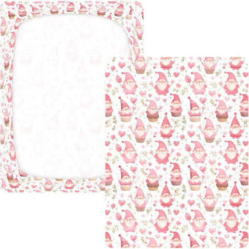 miaozhen 1 Pack 52x28 Cotton Baby Crib Sheets Comfy Breathable Valentines Dwarf Toddler Mattress Sheet for Nursery para