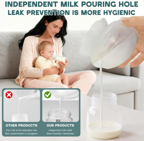 MAGEPAPA Wearable Manual Breast Pump, Lightweight & Portable Design, Food-Grade BPA-Free, Perfect for On-the-Go Nursing