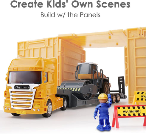 Set, Playset, Bulldozer 3 4 5 6 iPlay, iLearn Kids Construction Toys Truck Boys Engineering Vehicle Crane Transport