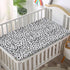 Grey,52 x28 Snow Leopard Themed Fitted Crib Sheet,Soft Toddler Mattress Sheet Fitted - Crib Mattress Sheet or Toddler