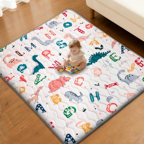 Wirhao Baby Play Mat for Floor, 50'' x 50'' Thicken Foam Soft Padded