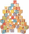 Maxim Deluxe Wooden ABC Blocks, Extra-Large Engraved Baby Alphabet Letters, Counting & Building Set