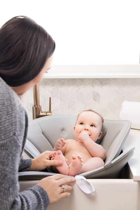 Ubbi Stingray Sink Bather for Baby, Soft Baby Bath Cushion, Newborn Essential