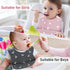 ME.FAN Silicone Baby Bibs Set of 2 - Adjustable Silicone Bibs for Babies & Toddlers