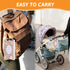 JIYIN 2 Pack Baby Wipe Container with Hook, Portable Refillable Wipe Holder Floral Pattern Reusable Travel Baby Wipes