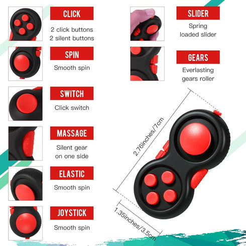 3 Pieces Handheld Mini Sensory Fidget Toy Set - Includes Roller Chain and Key Flippy Chain for Stress Relief