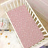 Sheet,52x28IN Pfrewn Christmas Crib Sheets for Boys Girls Pine Tree Branches Snowflakes on Pink Fitted Crib Sheet Fits