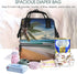 DWVTSLH Backpack Mummy Backpack Coconut Palm Tree Sandy Beach Diaper Bag Multifunction Nappy Bags Waterproof Large