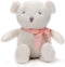 100% Organic Cotton Baby Stuffed Animals, White Teddy Bear for Newborn, 6.5"
