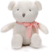 100% Organic Cotton Baby Stuffed Animals, White Teddy Bear for Newborn, 6.5"