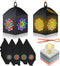 Simgoing 24 Sets Mandala Crafts with LED Candle Light Mandala Flower Tissue Paper